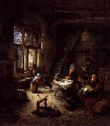 Adriaen van ostade Peasant Family in a Cottage Interior oil painting artist